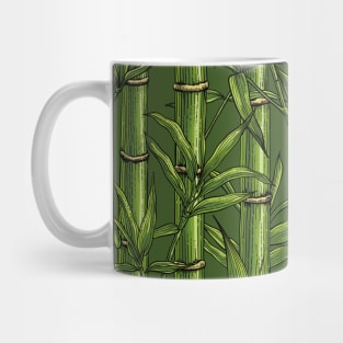 Bamboo forest in green Mug